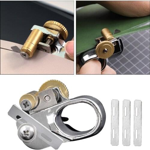 Adjustable Leather Cutter Strip Belt DIY Hand Cutting Stainless Steel Strip Cutter Leather Tools Craft Handwork