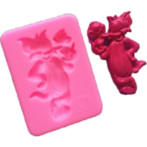 DIY animal Famous Cartoon Character Shape Silicone Mold Cake Decorationmold Tools Fondant Cake Mold FM1022