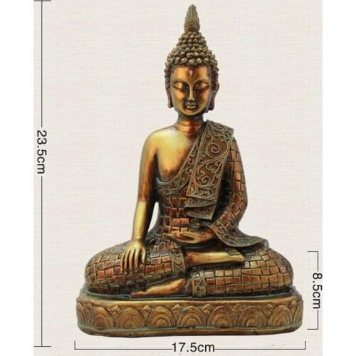 Southeast Asia Tailand Buddha Figurines Decoration Desktop Resin Crafts Vintage Buddha Statue Ornament Home Decor JY