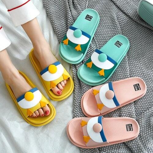 Slippers Womens Indoor Bath Cute Thick-soled Non-slip Household Duck Claw Slippers Womens Men Slippers Shoes for Men