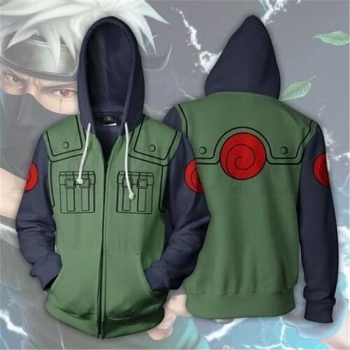 Anime Naruto Sweatshirt Men Women Zipper Hoodies UZUMAKI 3d Hooded Jacket for Boys Cosplay Costume Harajuku Streetwear