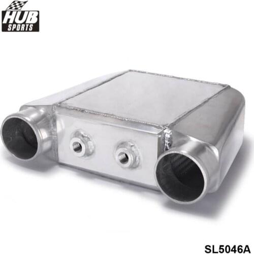Universal Aluminum Bar&Plate Front Mount Water-To-Air Intercooler Inlet/Oulet 3.5" Core: 250 X 220 X 115mm HU-SL5046A