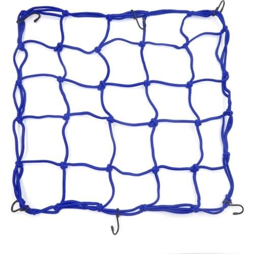 Uxcell a17051800ux0602 45cm x 45cm Blue Bungee Cargo Luggage Mesh Goods Net for Car Motorcycle
