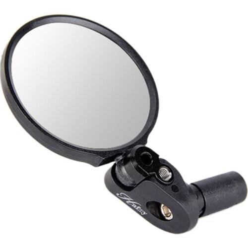 Handlebar End Bike Mirror Steel Lens Cycling Mirror Back Rear View Mirror Bicycle Accessories for Mountain Road Bike