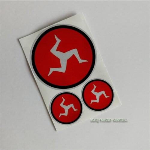3 pc/lot Isle of Man TT Helmet Sticker Vinyl Manx TT Decals Motorcycle Autocollant Motorbike Sticker Racing Car Styling