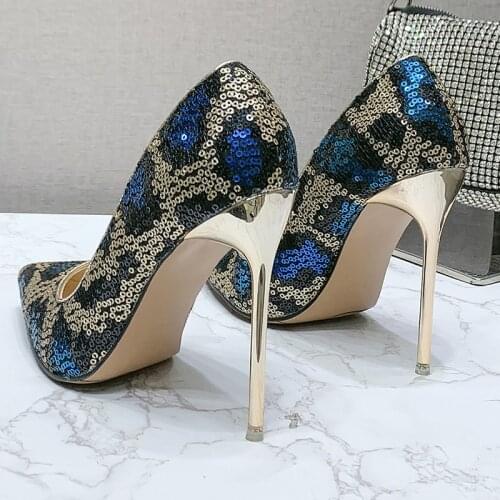 Voesnees High heels sexy Pumps women shoes Spring Autumn BlingnThin heels pumps Fashion Stripper 2020 New Plus size Pumps shoes