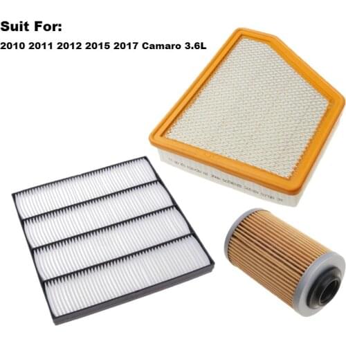 Air Filter Oil Filter Cabin Filter 3pcs/set Auto Filter For Chevrolet Camaro 2010 2011 2012 2015 2017 3.6L