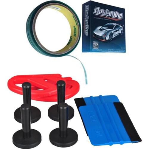 1/8"/3.5mm 50m Wide Design Line Knifeless Tape Cutting Tape Wrap Film Car Wrapping+ Squeegee + Cutter + Magnets