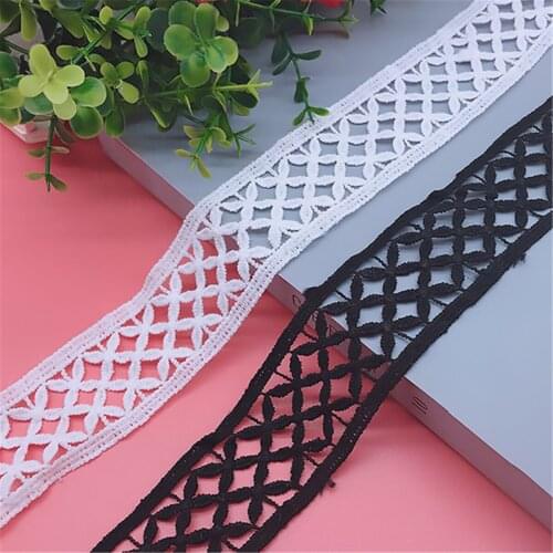 1 Yd Lace Trim Hollow Out Sew Craft Fabric Ribbon Edging DIY Embroidered Costume