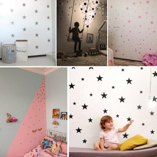 110PCS Stars Wall Sticker DIY Wall Art Mural Decals for Kids Baby Children Room Nursery Decoration Ceiling Stickers Home Decor