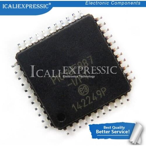 2PCS PIC16F887-I/PT PIC16F887 16F887 TQFP-44 In Stock