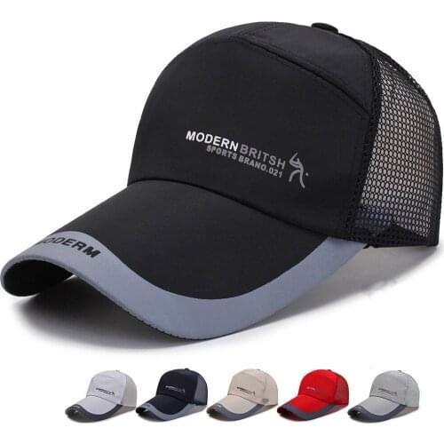 2019 Men and Female Solid Color Baseball Caps Sport Hats Dad Hat Bone Net Leisure Snapback Women Men Mesh Breathable Hat