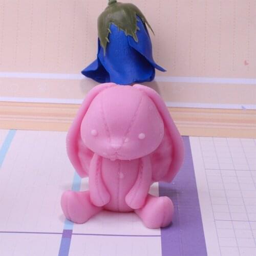 X4YA 3D Animal Epoxy Resin Silicone Mold Rabbit/Bear Shape DIY Hand Crafts Decoration