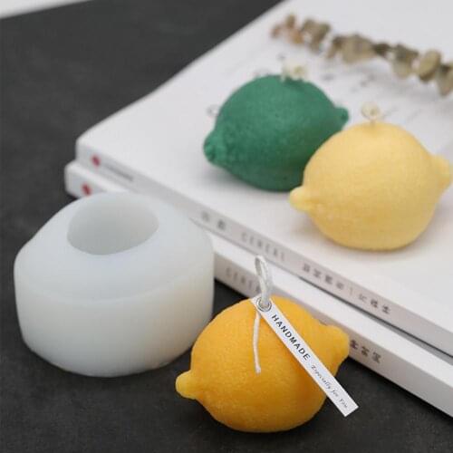 3D Lemon Candle Mold DIY Aromatherapy Gypsum Silicone Mold Handmade Candle Material Resin Mold Candle Making Supplies