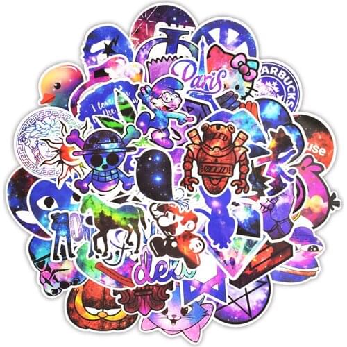 50 pcs/set Harajuku Star Stickers Vehiclewrap Graffiti Stickers for Mobile Phone Notebook Guitar Suitcase Skateboard Stickers