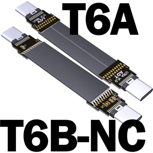 ADT-Link USB 3.2 Type C To Type-C Ribbon Flat Cable Extension Cable USB-C Connector 20Gbps Gen2x2 FPV FPC EMI Shielding 15cm