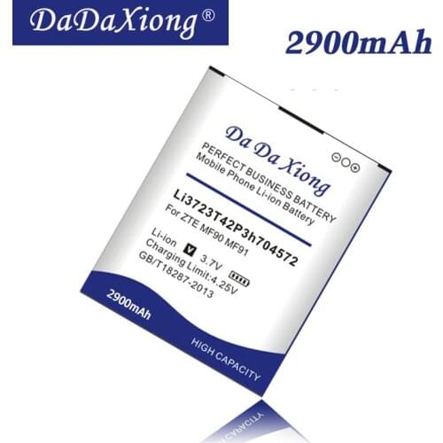 Da Da Xiong Original Battery for ZTE MF91 MF90 Mobile Phone Batteries 2900mAh High Quality Replace Rechargeable Accumulator