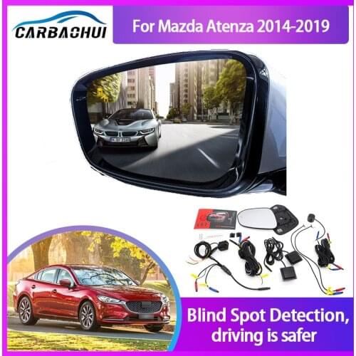 For Mazda Atenza 2014-2019 BSA BSM BSD Blind Spot Monitoring System 24GHZ Millimeter Waves Radar Sensor Mirror LED Light Warning