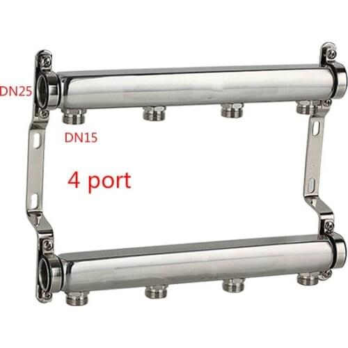 DN25 Water Distribution Manifold for Underfloor Heating System (3-6 port) Floor heating system accessories for 1/2 pex