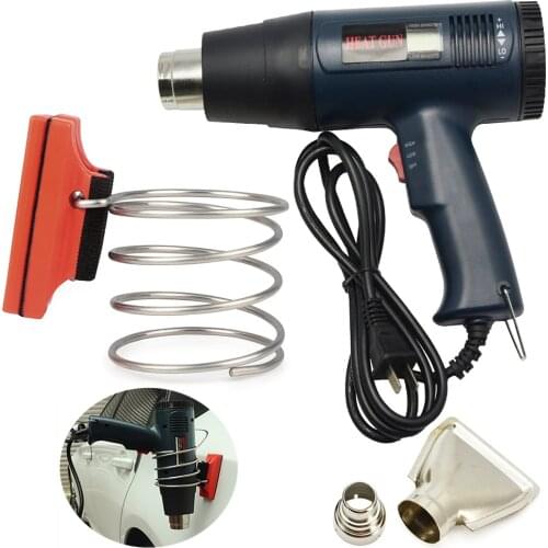 FOSHIO Hot Air Gun with Magnetic Support Bracket Vinyl Car Wrap Glue Sticker Heat Gun Magnet Ring Holder Car Styling Accessories