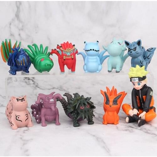 10pcs Naruto Anime Figure Naruto Shippuden Figure Uzumaki Naruto Hatake Kakashi Uchiha Sasuke Haruno Sakura Figurine Model Toys