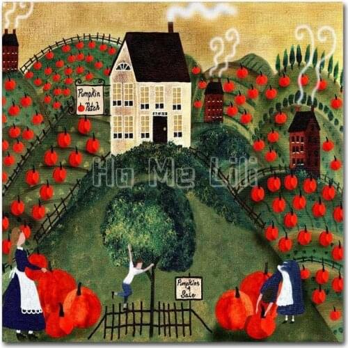 Pumpkin Hill Farm By Cheryl Bartley Canvas Wall Art