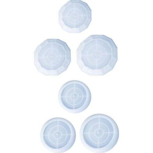 3 Pcs Crystal Epoxy Resin Mold Three-layer Round 3D Fruit Tray Casting Silicone Mould DIY Crafts Ornaments Making Tools