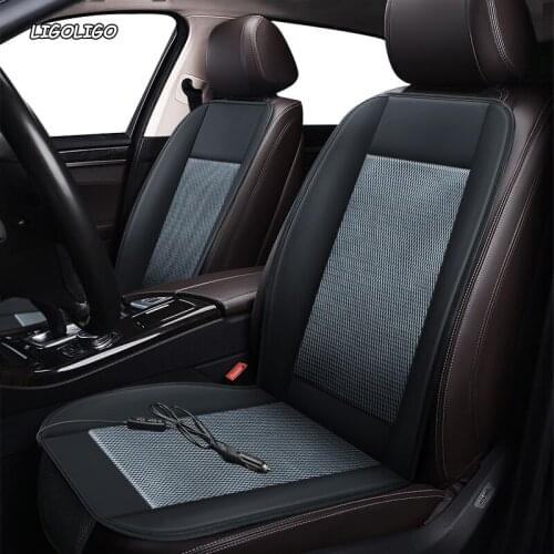 LIGOLIGO 12V Seat ventilation 1pc car seat cover for Volkswagen all models VW touareg touran Variant tiguan polo EOS UP! golf