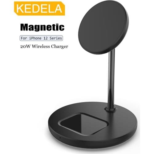 Magnetic Wireless Charger For iPhone 12 Pro Max Fast Charging Desktop Phone Stand For Airpods Phone Holder Docking Station