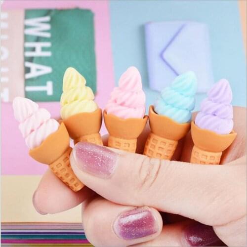 6PCS Cute Dollhouse Miniature Mini ice cream Pretend Play Food for blyth ob11 bjd Doll Kitchen Accessories