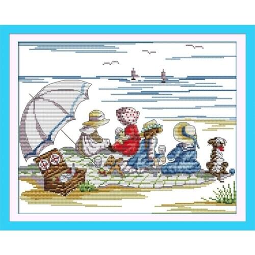 Joy Sunday Cartoon Pattern Factory Outlet Counting Cross Stitch Kit Home Decoration 11CT 14CT DIY Cross Stitch Kit Embroidery
