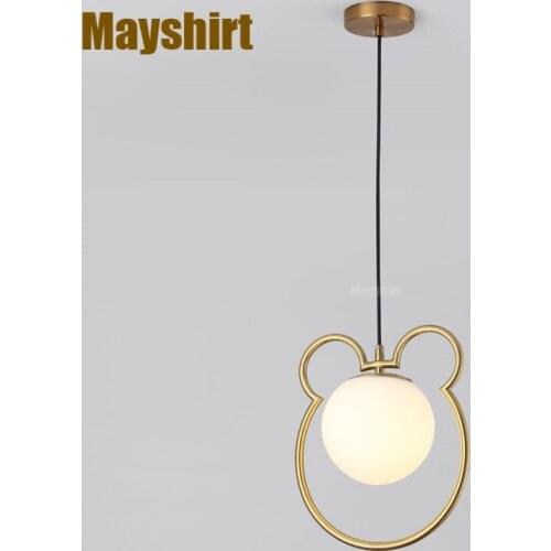Nordic Glass Ball Pendant Lamp Living Room Bedroom Bathroom Decor Dining Room Lights Modern Gold Iron LED Pendant Light Fixtures
