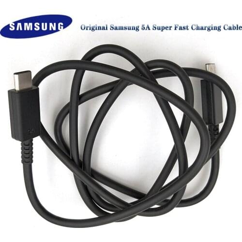 Original Samsung Super PD Fast Charger Cable 100cm 5A USB C To Type C Data Wire For Samsung S20 Note 20 Ultra S20 Plus Note 10