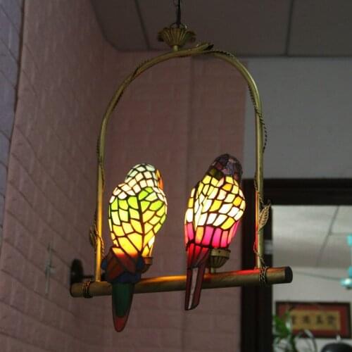 Tiffany dragonfly lamp glass shade pendant light bohemian single pendant hanging light foam packing for hallway corridor kitchen