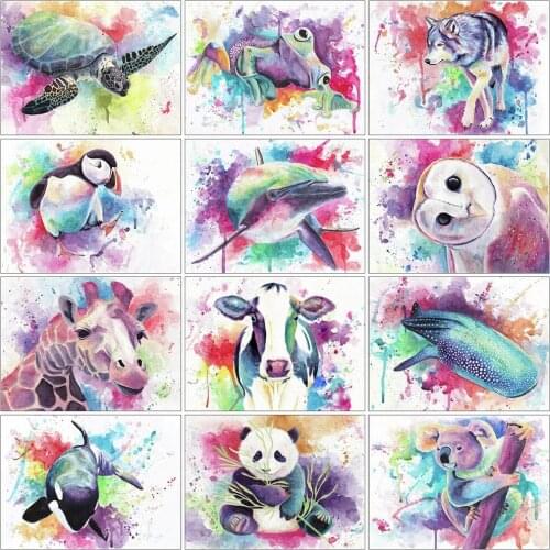 Full Square 5D Diy Diamond Embroidery Panda Cartoon Diamond Painting Owl Cross Stitch Animals Picture Rhinestones Mosaic Decor