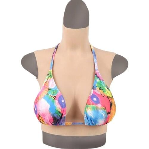 Postoperative Artificial Breast Vest Silicone Breast Implants Lifelike Skin Chest Cospaly Crossdresser Props Transgender Clothes