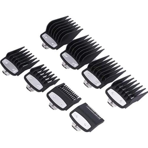 Y98B Professional Guide Comb Set, 10 Pcs Hair Clipper Guide Comb Set Black Standard Guard Attach Trimmer Part for Most Size