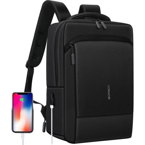 Laptop Backpack Men USB Charging Waterproof Travel Backpack Students Rucksack Male Vintage School Bag mochila