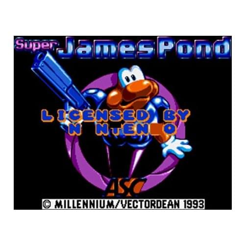 Super James Pond NTSC Version 16 Bit 46 Pin Big Gray Game Card For USA Game Players