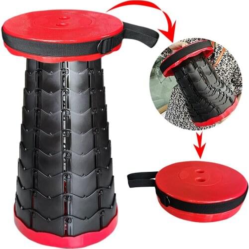 Telescopic Stool Folding Chiar Outdoor Portable Stool Folding Chair Camping Stool Convenient Fishing Chair