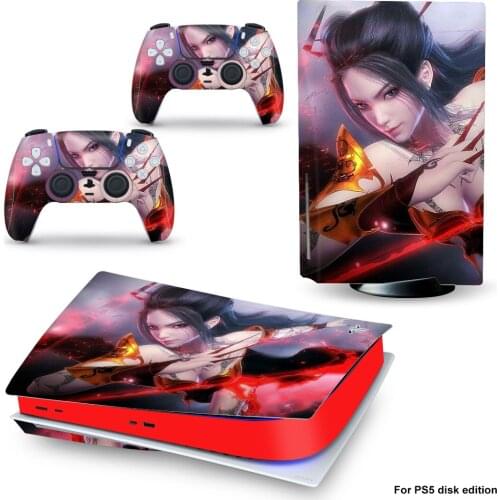 Beauty PS5 Standard Disc Edition Skin Sticker Decal Cover for PlayStation 5 Console & Controller PS5 Skin Sticker Vinyl