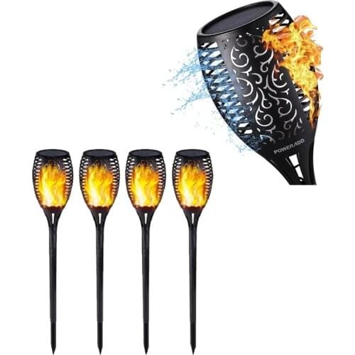 33LED Waterproof Flickering Flame Solar Torch Light Garden Lamp Outdoor Landscape Decoration Garden Lawn Light