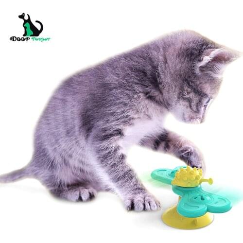 Butterfly Rotating Windmill Cat Turntable Toy Play with Cat Toy Petting Post CT-002