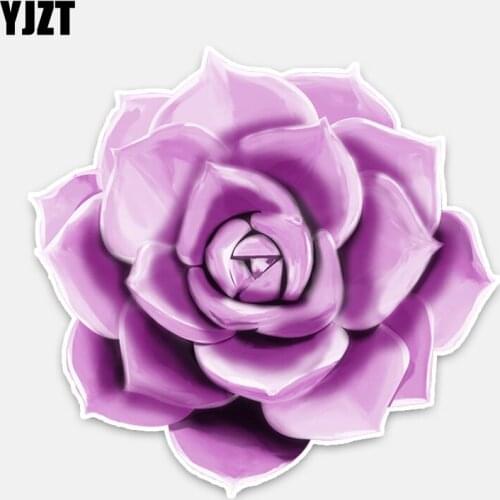 YJZT 13.6*13CM Beautiful Purple Flowers Car Stickers Colored Decor Personalized 11A1140