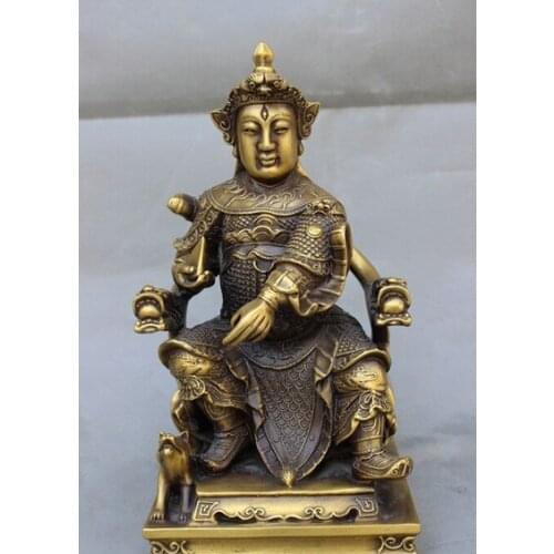 YM 320 13" Chinese Bronze Immortal Er Lang Yang Jian Er Lang Shen God General Statue