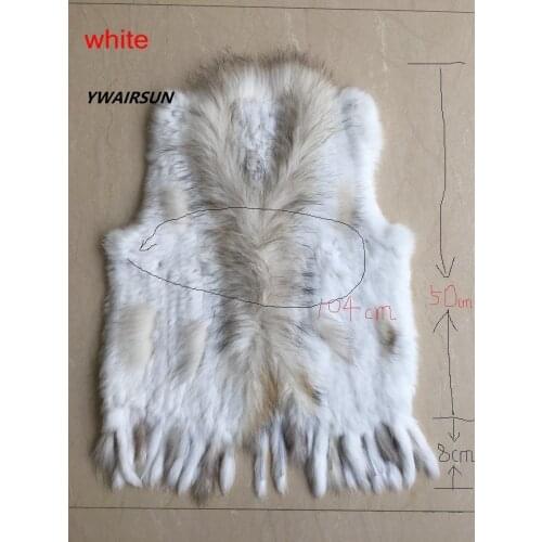 YWAIRSUN Explosive fur rabbit fur Poncho cloak shawl women vest raccoon fur collar fringed shoulder hotsale gift crinkle scarf