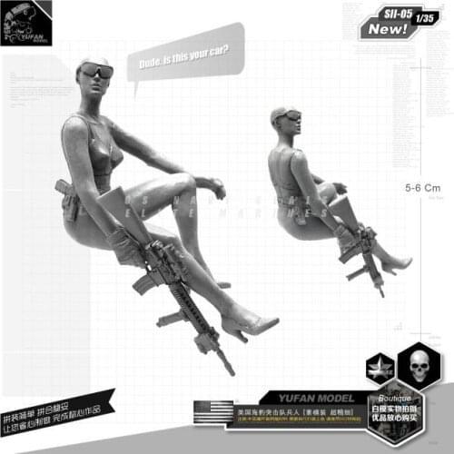 1/35 Resin Model Kits Sexy Us Women Beauty Resin Soldier SII-05