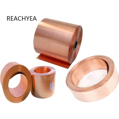 1Meter/LOT HIGH QUALITY Copper Strip Thickness 0.1/0.2/0.3/0.5/0.6/0.8/1.0MM*W20MM Red Copper Sheet Copper Foil Copper plate T2