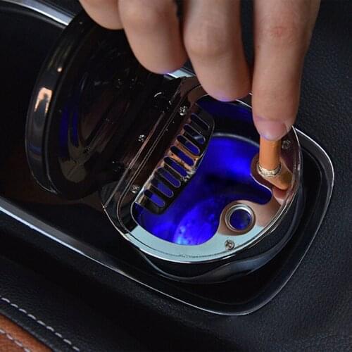 1PC Portable Auto Truck Ash Tray LED Cigarette Smoke Car Home Ashtray Holder Box Universal Auto interior accessory