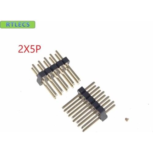 1000pcs 2x5 P 10 pin 1.27mm Pitch Pin Header male dual row Male straight gold flash Rohs Reach double rows pitch 1.27